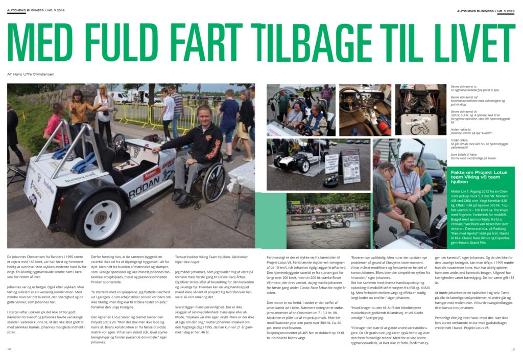 Med Fuld Fart Tilbage Til Livet, Fra Autonews Business/ No 5. 2019